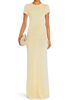 Clearance - Airess Knit Maxi Dress - Pastel Yellow Long Dresses | Dresses