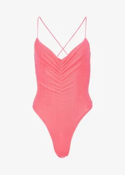 Online - Coral Bodysuit - Neon Pink Bodysuits