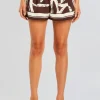 Online - Cruise Pleated Short - Coconut Script Shorts