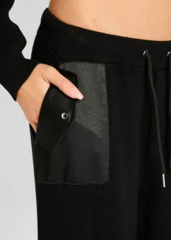 Discount - Daph Knit Cargo Pant - Black Pants