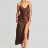 Discount - Emma Dress - Chocolate Dresses | Midi