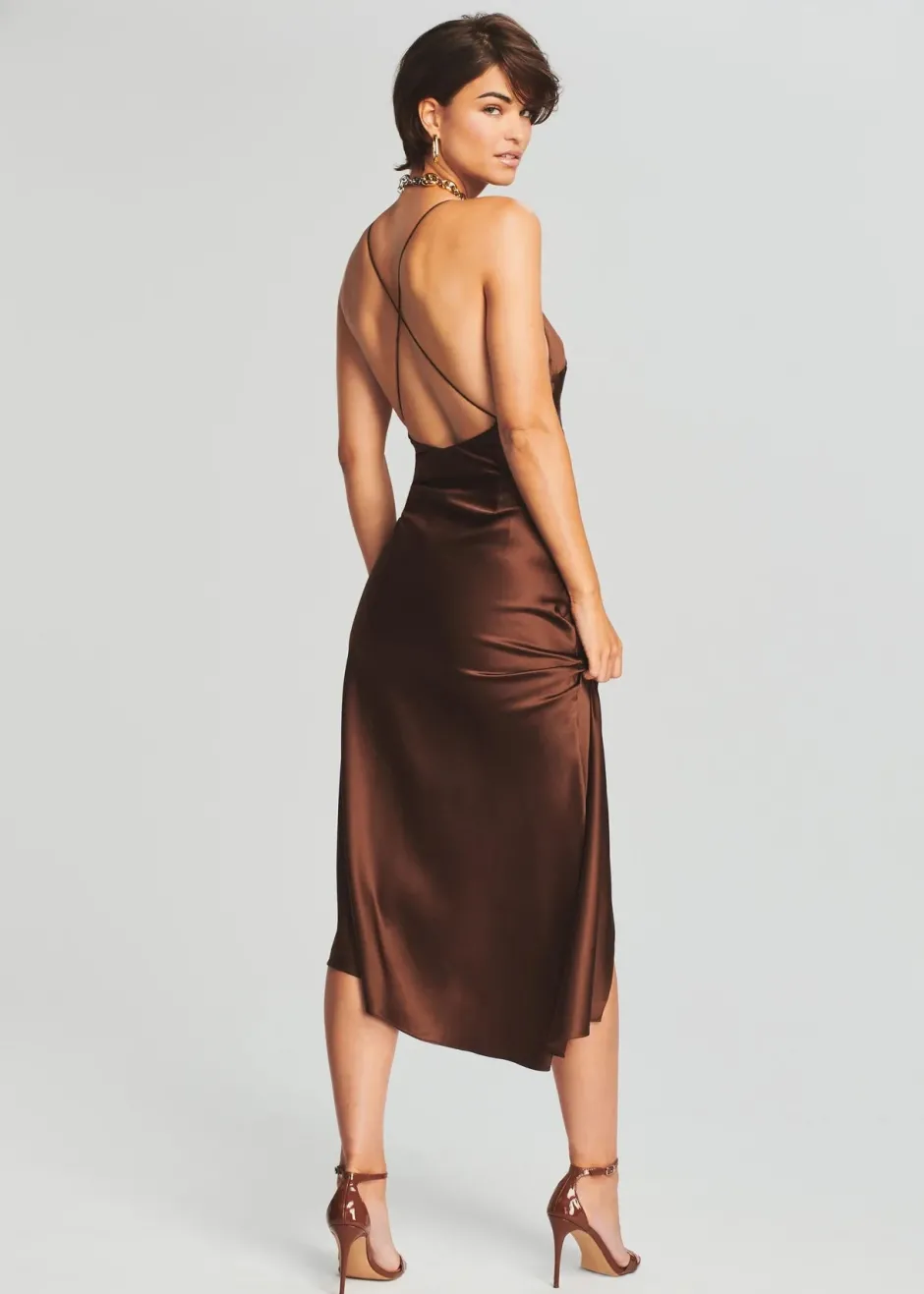 Discount - Emma Dress - Chocolate Dresses | Midi