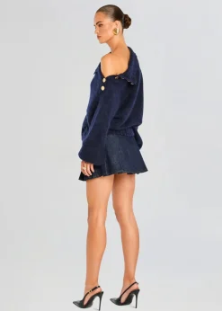 New - Gimlet Mid Rise Mini Skirt - Rinse Mini Skirts