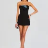 Sale - Josefine Dress - Black/Denim Mini Dresses | Dresses