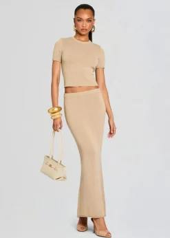 Fashion - Kora Knit Maxi Skirt - Stone Long Skirts