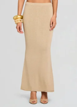 Fashion - Kora Knit Maxi Skirt - Stone Long Skirts