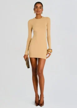 Online - Lauren Mini Dress - Beige Dresses | Mini Dresses
