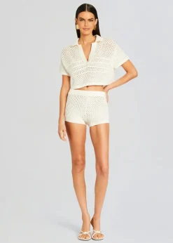 Hot - Nerina Crochet Hot Short - Porcelain Shorts