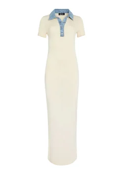 Hot - Reye Knit Maxi Dress - Eggshell/Coastline Long Dresses | Dresses