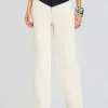 Clearance - Shaina Pant - White/Navy Pinstripe Pants