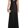 Outlet - Vienna Satin Maxi Dress - Black Dresses | Long Dresses