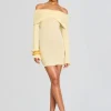 Outlet - Xen Knit Mini Dress - Pastel Yellow Dresses | Mini Dresses
