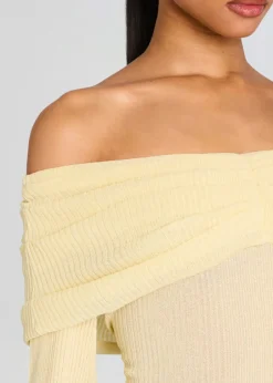 Outlet - Xen Knit Mini Dress - Pastel Yellow Dresses | Mini Dresses