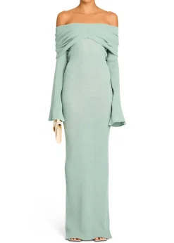 Outlet - Xenia Knit Maxi Dress - Frosted Sea Long Dresses | Dresses