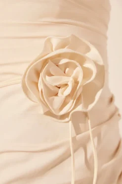 Sale - Lani Strapless Draped Maxi Dress - Rice Dresses | Long Dresses