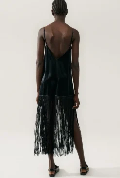 New - Fringe Dress - Black Dresses | Midi