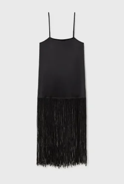 New - Fringe Dress - Black Dresses | Midi
