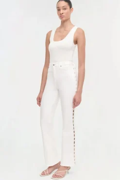 Discount - Amelia Denim - Ivory Pants