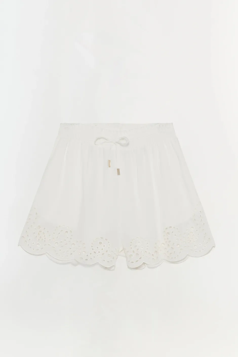 Clearance - Amelie Embroidered Short - White Shorts