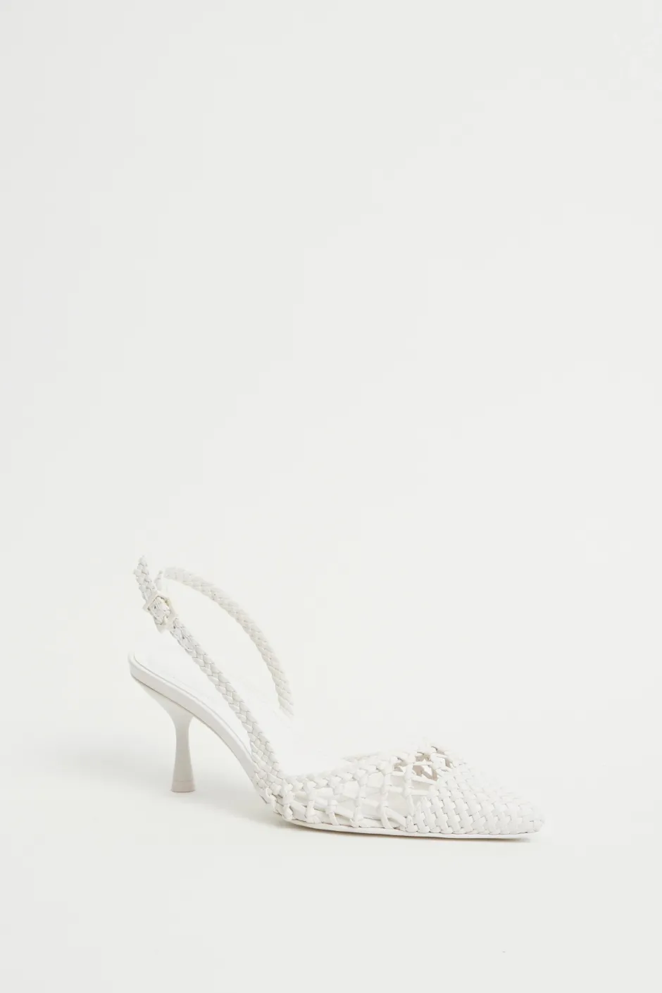 New - Dylan Woven Slingback - Ivory Shoes