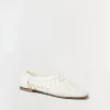 Clearance - Eden Open Weave Flat - Ivory Shoes