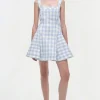 Fashion - Hannalie Mini Dress - Blue Hydrangea Gingham Mini Dresses | Dresses