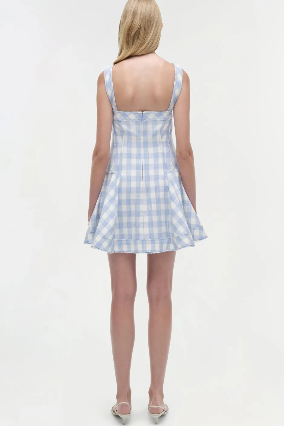 Fashion - Hannalie Mini Dress - Blue Hydrangea Gingham Mini Dresses | Dresses