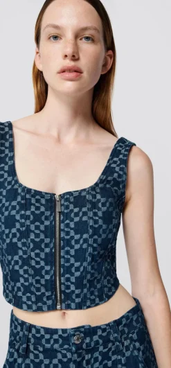 Hot - Krista Top - Rinse Denim | All Denim