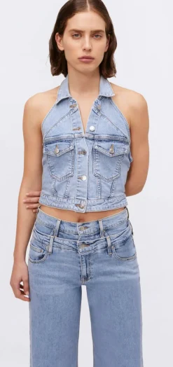 Fashion - Lincoln Halter Top - Coastal Crop Tops