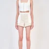 Online - Lourie Cotton Short - Ivory Multi Shorts