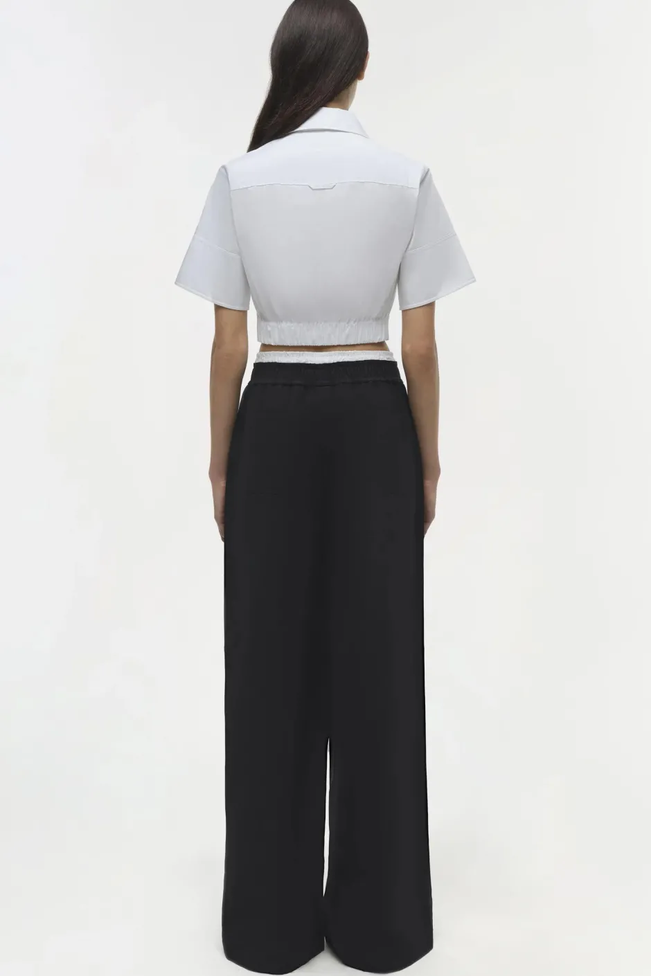 New - Olly Double Waistband Pant - Black Multi Pants
