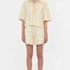 Clearance - Sonny Elasticated Shorts - Lemon Stripe Crop Tops