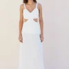 Discount - Aster Cutout Maxi Dress - White Dresses | Long Dresses