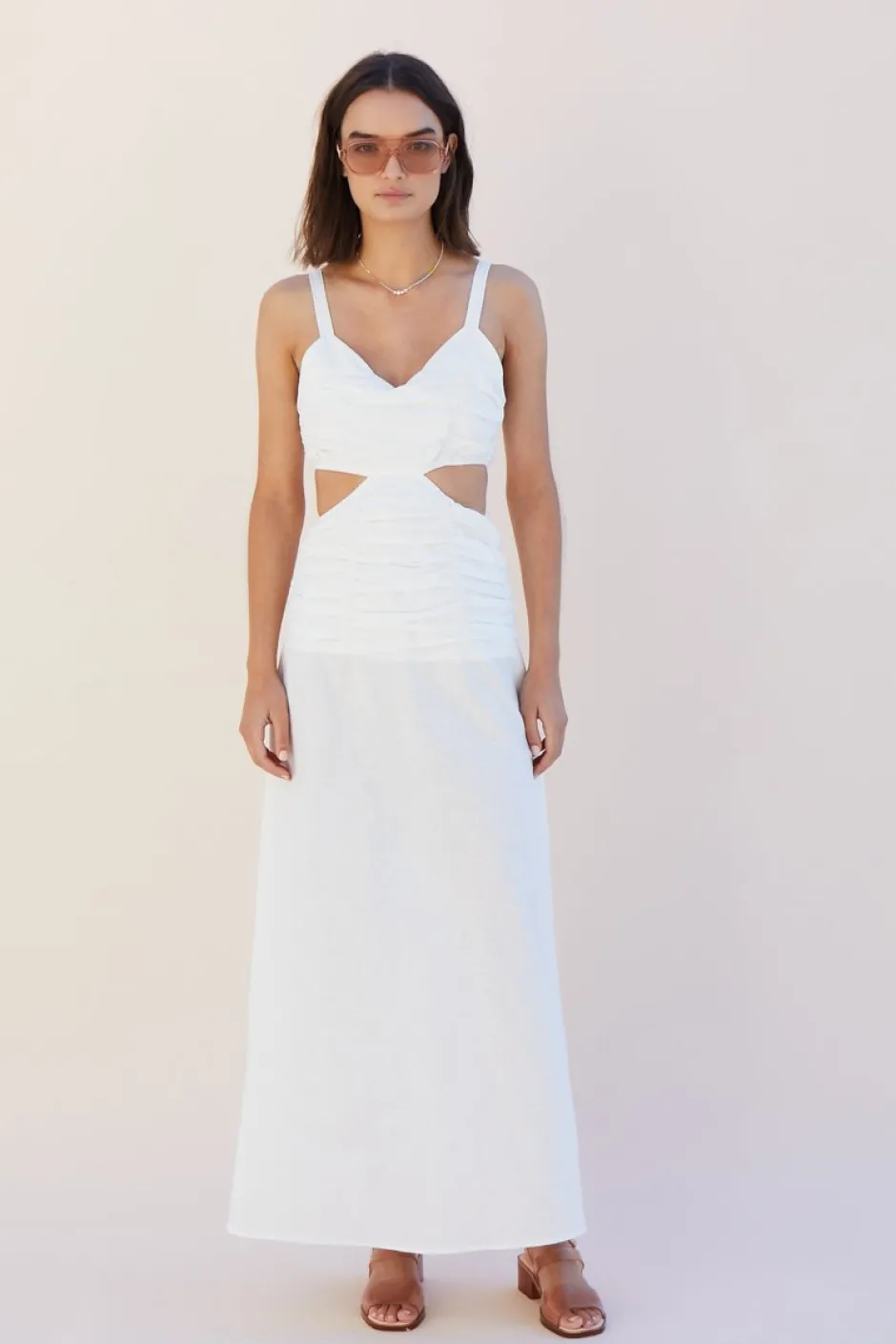 Discount - Aster Cutout Maxi Dress - White Dresses | Long Dresses