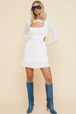 Clearance - Beth Mini Dress - Cream Dresses | Mini Dresses