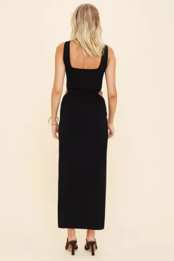 New - Narah Ring Side Midi Dress - Black Dresses | Midi