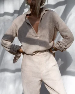 Discount - Emerson Blouse - Natural Blouses