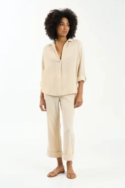 Discount - Emerson Blouse - Natural Blouses