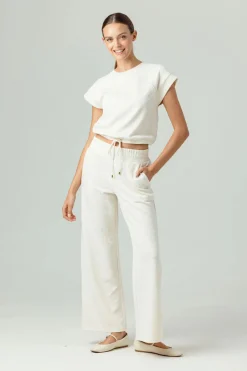 Outlet - Louelle Pants - Cream Pants