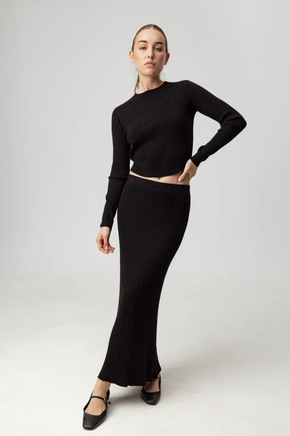 New - Trix Skirt - Black Long Skirts