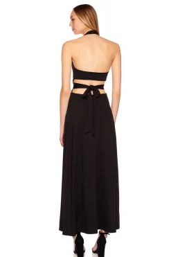 Discount - High Neck Low Back Maxi Dress In Multiple Colors Dresses | Long Dresses