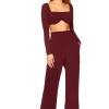 Best - High Waisted Wide Leg Pant - Port Pants