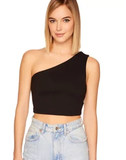 Outlet - One Shoulder Crop Top In Multiple Colors Crop Tops