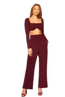 Clearance - Reverse Sweatheart Crop Top - Port Crop Tops
