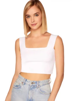 Best - Wide Strap Crop Top In Multiple Colors Crop Tops