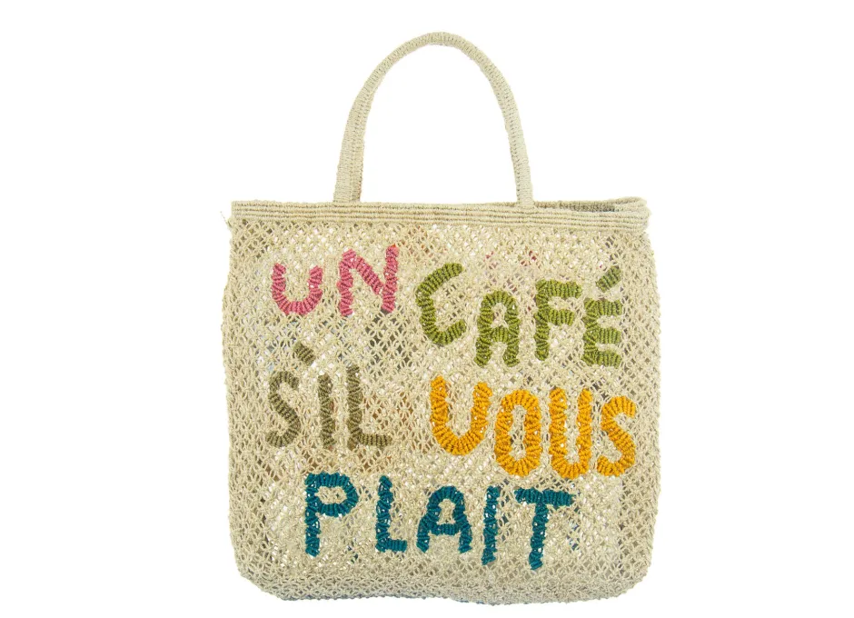 Clearance - Un Café Sìl Vous Plait - Natural/Multi Handbags