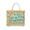 New - You Are My Sunshine - Natural/Tango/Aqua Handbags