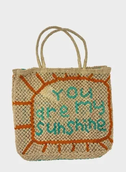 New - You Are My Sunshine - Natural/Tango/Aqua Handbags
