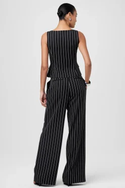 Clearance - Hailey Pinstripe Trouser - Pinstripe Pants