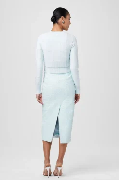 Fashion - Leilani Pencil Skirt - Ice Blue Long Skirts